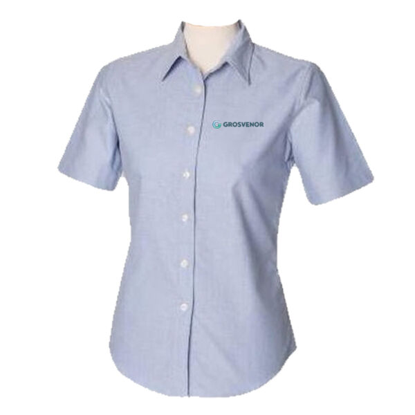 LADIES SHORT SLEEVE OXFORD SHIRT - OFFICE  Thumbnail